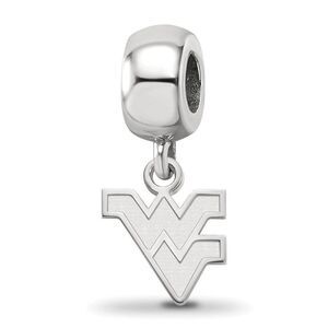 Sterling Silver West Virginia Univ. XS 'WV' Dangle Bead Charm